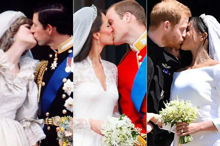 Princess Diana, Kate Middleton, Meghan Markle – The First Kiss as Newlyweds