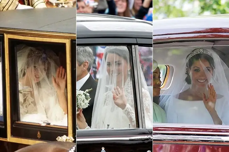 Diana, Kate, Meghan – Driving Towards The Church’s Steps