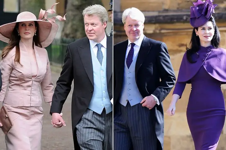Earl Spencer & Karen Spencer – Striped Trousers & Purple Dress