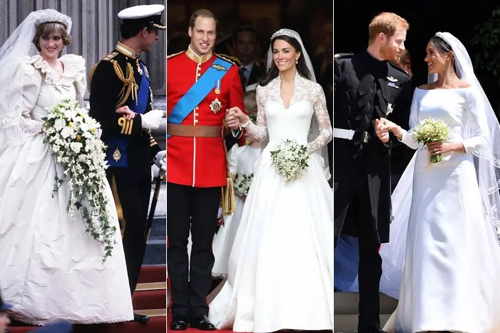 Princess Diana, Kate Middleton, Meghan Markle – The Wedding Dresses’ Styles